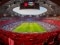 The picture shows an interior view of the Allianz Arena in Munich.
